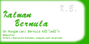 kalman bernula business card